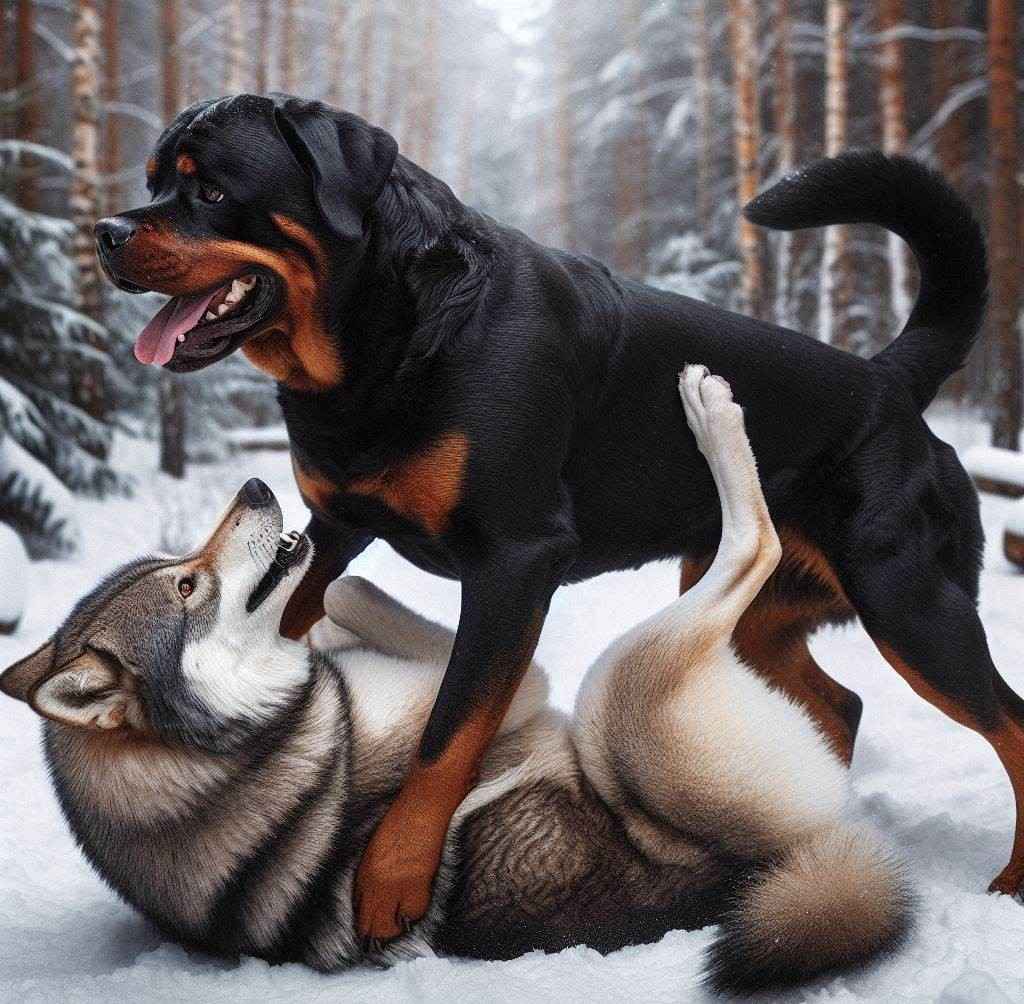 Can a game bred rottweiler kill a wolf